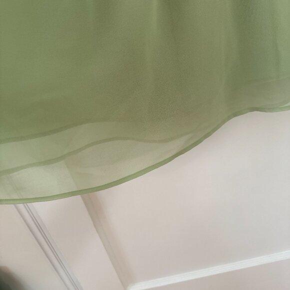 New! Luscious green tea-length skirt with chiffon overlay from A New Day, size M - Picture 5 of 9